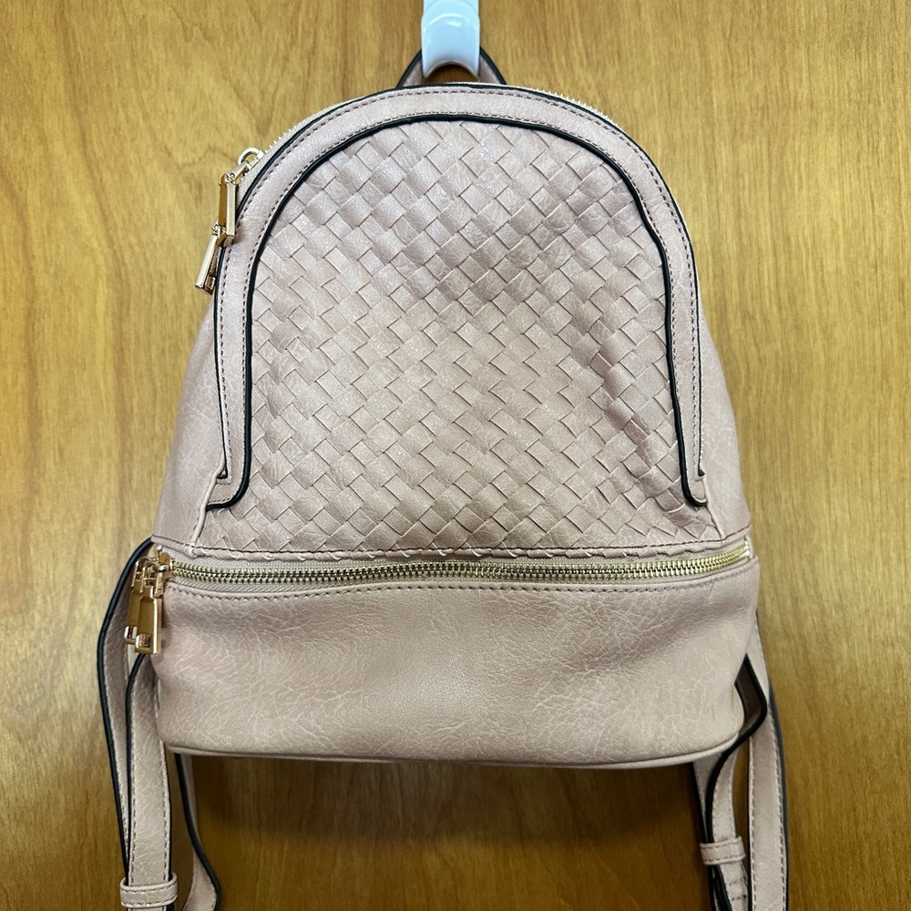 Elegant Woven Pink Backpack